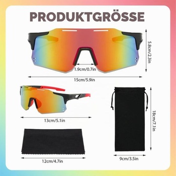 Balení 2 ochranných brýlí s UV filtrem 400, polarizačních cyklistických brýlí pro muže a ženy,