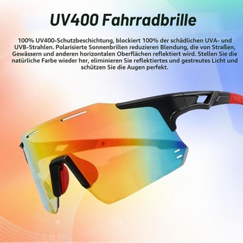 Balení 2 ochranných brýlí s UV filtrem 400, polarizačních cyklistických brýlí pro muže a ženy,
