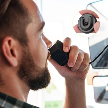 Dvojdielny držiak rádiového mikrofónu PEUTIER, okrúhly držiak pre CB rádiový mikrofón so samolepiacou