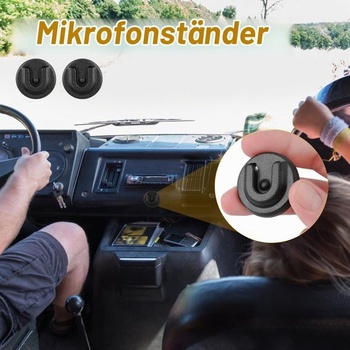 Dvojdielny držiak rádiového mikrofónu PEUTIER, okrúhly držiak pre CB rádiový mikrofón so samolepiacou