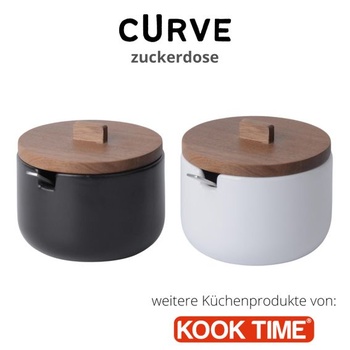 Cukřenka s lžičkou a víčkem z akáciového dřeva, 10,5 cm, černá.