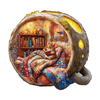 Jigfoxy drevené puzzle pre dospelých, drevené puzzle s myšou, unikátne drevené puzzle so zvieratami,