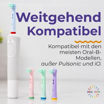 Kefkové hlavice kompatibilné s Oral-B pre deti | OralVista 16 farebných elektrických
