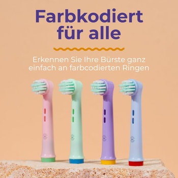 Kefkové hlavice kompatibilné s Oral-B pre deti | OralVista 16 farebných elektrických