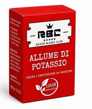 Žiletky Club Alum z horniny, obdĺžnikový blok 100 g, hygiena na tvár, telo a po holení (biela, 90