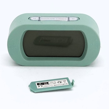 Karlsson KA5753GR Digitální LCD podsvícený budík Gumový ABS pogumovaný zelený V7 x 5 x 14 cm