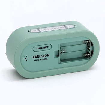 Karlsson KA5753GR Digitální LCD podsvícený budík Gumový ABS pogumovaný zelený V7 x 5 x 14 cm