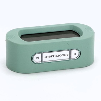 Karlsson KA5753GR Digitální LCD podsvícený budík Gumový ABS pogumovaný zelený V7 x 5 x 14 cm