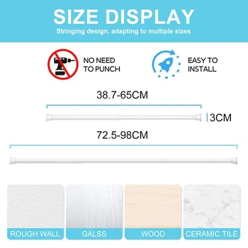 Záclonová tyč ZipGlo 39-98 CM