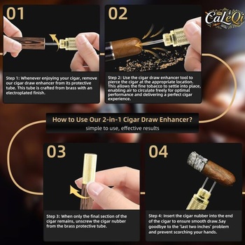 Zosilňovač potiahnutie cigarou a nubber 2&1 pre náročných milovníkov cigár, drevo z kuracích krídiel
