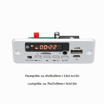 Dekodérová doska ciciglow USB MP3, 12V autorádio s Bluetooth nahrávacím modulom s 2x5W zosilňovačom,