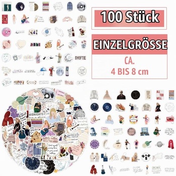 Sada 100 vodeodolných vinylových samolepiek, vodeodolné graffiti samolepky