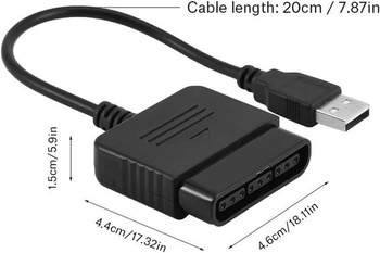 Adaptérový kabel WANGCL USB 2.0 pro herní ovladače pro PS2 na USB kompatibilní se Sony PS1 PS2