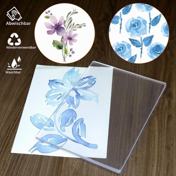QWORK® Gélová tlačová doska, 21 x 29,7 x 1 cm Opakovane použiteľná monotlačová tlačová doska,