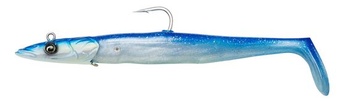 Savage Gear Sandeel V2-2 měkké plastové nástrahy + 1 jigová hlavička 12 cm bílá perleťově stříbrná