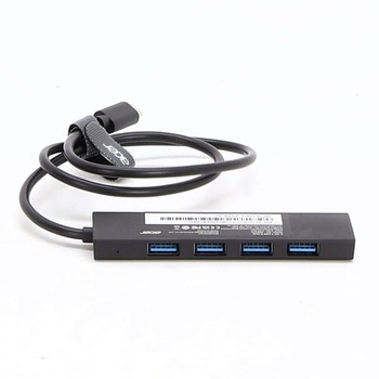 Acer USB-C HUB 3.0 s USB-C napájaním, ultratenký viacportový húb so 4 portami a USB 3.0 adaptérom pre