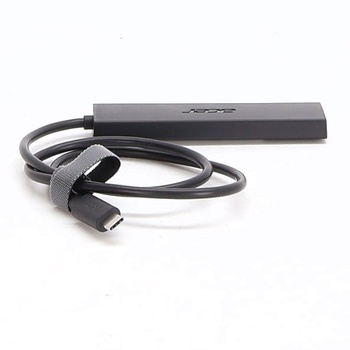 Acer USB-C HUB 3.0 s USB-C napájaním, ultratenký viacportový húb so 4 portami a USB 3.0 adaptérom pre