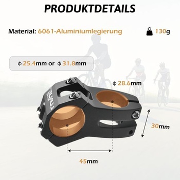 Predstavec TRIWONDER pre bicykel 25,4 mm 31,8 mm, predstavec riadidiel pre bicykel BMX, MTB,