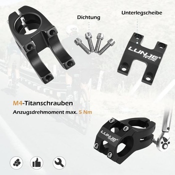 Predstavec TRIWONDER pre bicykel 25,4 mm 31,8 mm, predstavec riadidiel pre bicykel BMX, MTB,