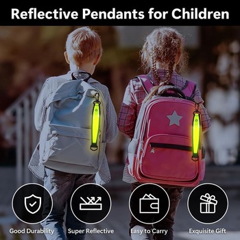 Flintronic 2ks LED blikajúce svetlo školská taška, LED blikajúce svetlo reflexný prívesok, vodotesný