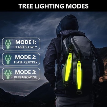 Flintronic 2ks LED blikajúce svetlo školská taška, LED blikajúce svetlo reflexný prívesok, vodotesný