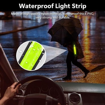 Flintronic 2ks LED blikajúce svetlo školská taška, LED blikajúce svetlo reflexný prívesok, vodotesný