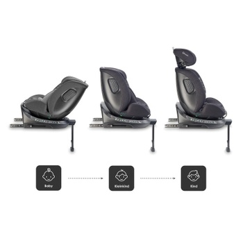 Detská autosedačka Move360 i-Size, 40-150 cm, 360 °, čierna - A