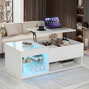 Konferenčný stolík s osvetlením a nastaviteľnou výškou ADZX-251008XJW0101-1-11C, 100 x 55 x 35 cm, b