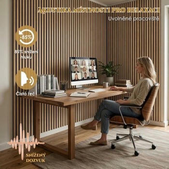 Akustické obkladové panely DY-AP001, 120 x 60 x 2,1 cm, 2 kusy, dub - N
