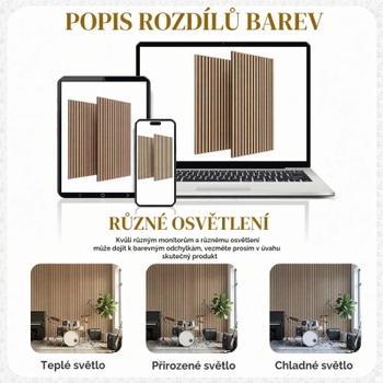 Akustické obkladové panely DY-AP001, 120 x 60 x 2,1 cm, 2 kusy, dub - N