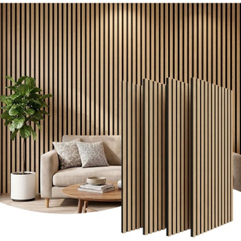 Akustické obkladové panely DY-AP001, 120 x 60 x 2,1 cm, 2 kusy, dub - N
