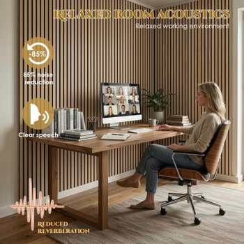 Akustické obkladové panely DY-AP001, 120 x 60 x 2,1 cm, 2 kusy, dub - N