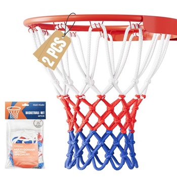 2 náhradné basketbalové siete - profesionálne basketbalové siete pre štandardné koše, odolné proti
