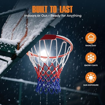2 náhradné basketbalové siete - profesionálne basketbalové siete pre štandardné koše, odolné proti