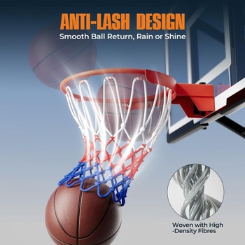2 náhradné basketbalové siete - profesionálne basketbalové siete pre štandardné koše, odolné proti