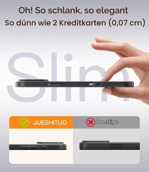 Ultratenký kryt JUESHITUO pre iPhone 17 Pro s ochranou kamery pre MagSafe [Tlačidlo pre ovládanie
