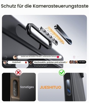 Ultratenký kryt JUESHITUO pro iPhone 17 Pro s ochranou kamery pro MagSafe [Tlačítko pro ovládání