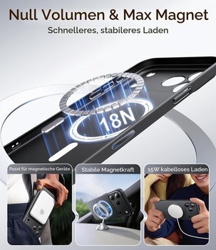Ultratenký kryt JUESHITUO pre iPhone 17 Pro s ochranou kamery pre MagSafe [Tlačidlo pre ovládanie