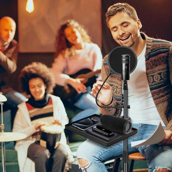 Stojan na mikrofón BILIONE s úložným priestorom na krabie svorku
