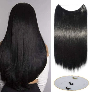Vlasové prodlužování Silk-co s gumičkou, rovné prodlužování…