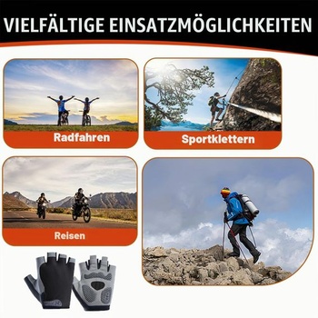Cyklistické rukavice s polprstami, priedušné, letné, protišmykový gél na horský bicykel