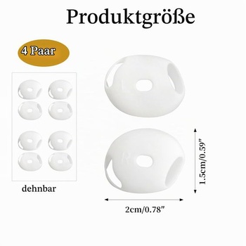 Gumové náušníky kompatibilné s Apple AirPods 4, silikónové ochranné kryty náušníkov, protišmykové,