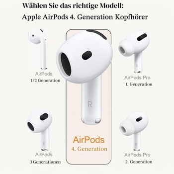 Gumové náušníky kompatibilné s Apple AirPods 4, silikónové ochranné kryty náušníkov, protišmykové,