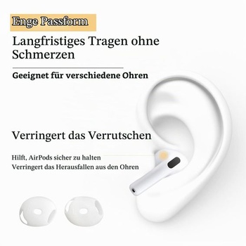 Gumové náušníky kompatibilné s Apple AirPods 4, silikónové ochranné kryty náušníkov, protišmykové,