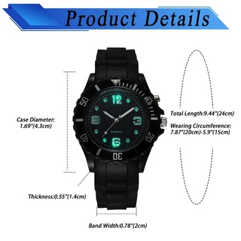 Detské analógové quartzové hodinky JewelryWe, vodotesné 30 metrov, klasický jednoduchý silikónový