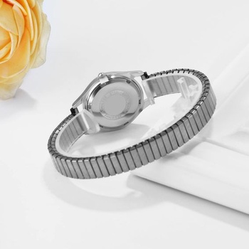 Elastické hodinky JewelryWe pre mužov a ženy: Okrúhle unisex quartzové hodinky pre páry a seniorov,