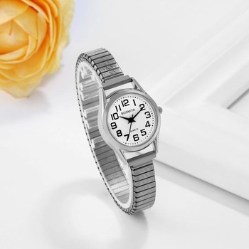 Elastické hodinky JewelryWe pre mužov a ženy: Okrúhle unisex quartzové hodinky pre páry a seniorov,