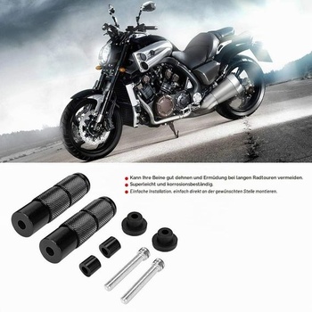 Stupačky na motocykel KSTE, hliníková zliatina, čierna, predná/zadná, univerzálna pre motocykle a