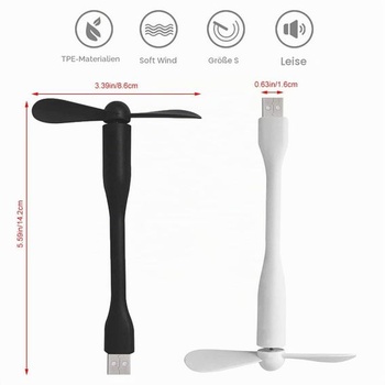 2 ks mini USB ventilátor, ventilátor s flexibilným krkom, flexibilný ventilátor, USB ventilátor pre