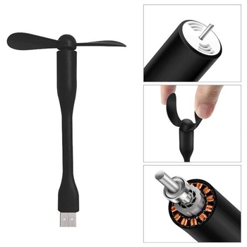 2 ks mini USB ventilátor, ventilátor s flexibilným krkom, flexibilný ventilátor, USB ventilátor pre